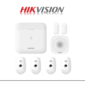 Hikvision AX Pro 64 Zone Wireless Alarm Kit | 4X Wireless PIR-CAM Detector